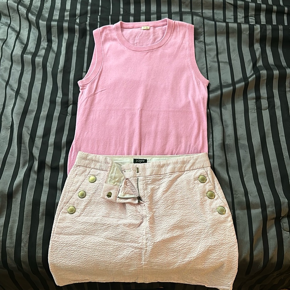 Women’s J.Crew outfit - sleeveless top and skirt